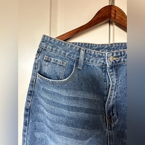 Light Blue Knee Ripped Jeans